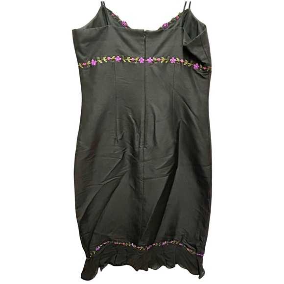 Vintage Ann Taylor Black Silk Slip Dress – Size 6 - Picture 5 of 5